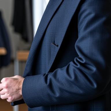 Détail d'un tailleur sur-mesure impeccable