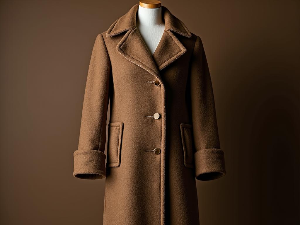 Manteau en laine de luxe, coupe classique
